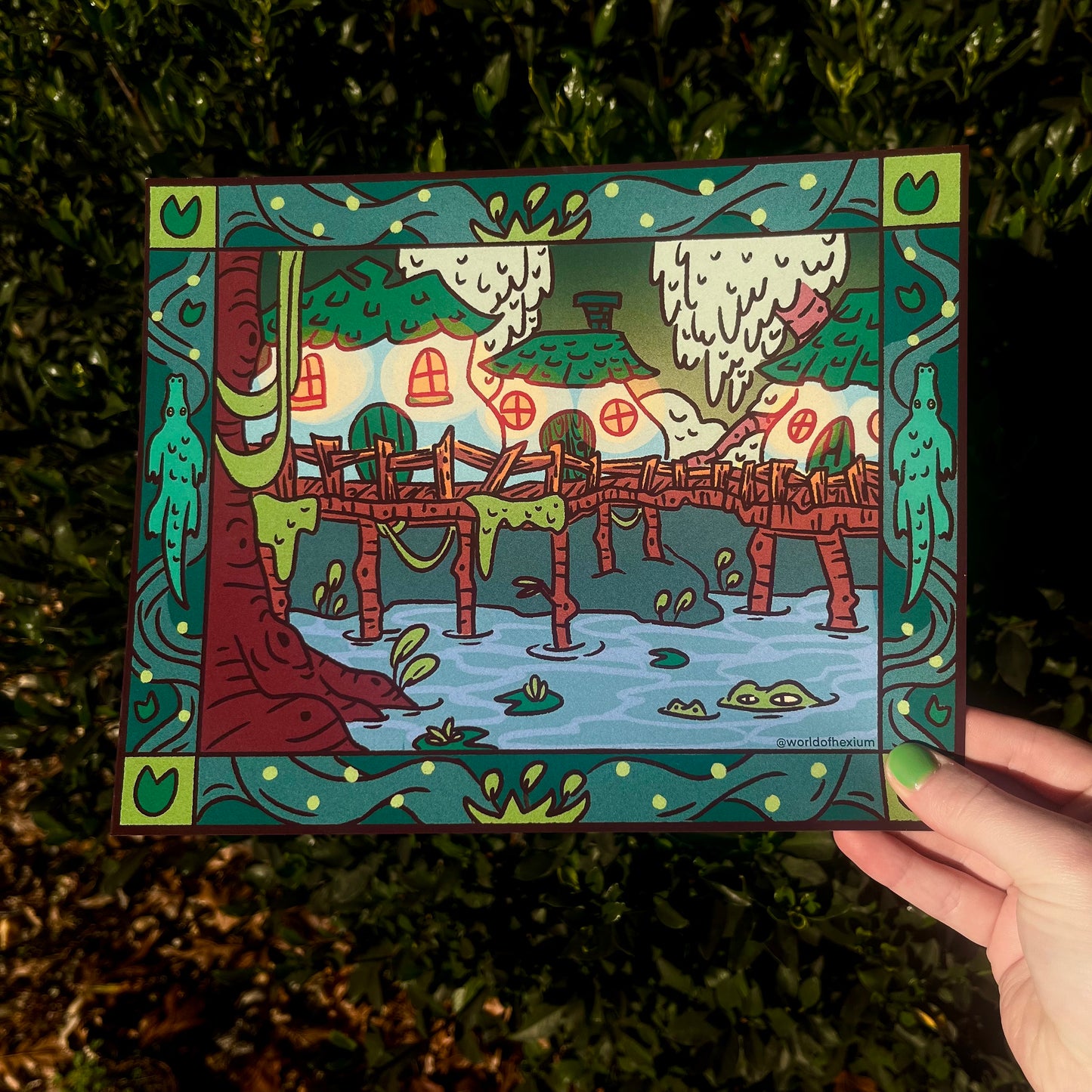 Swamp Village Print