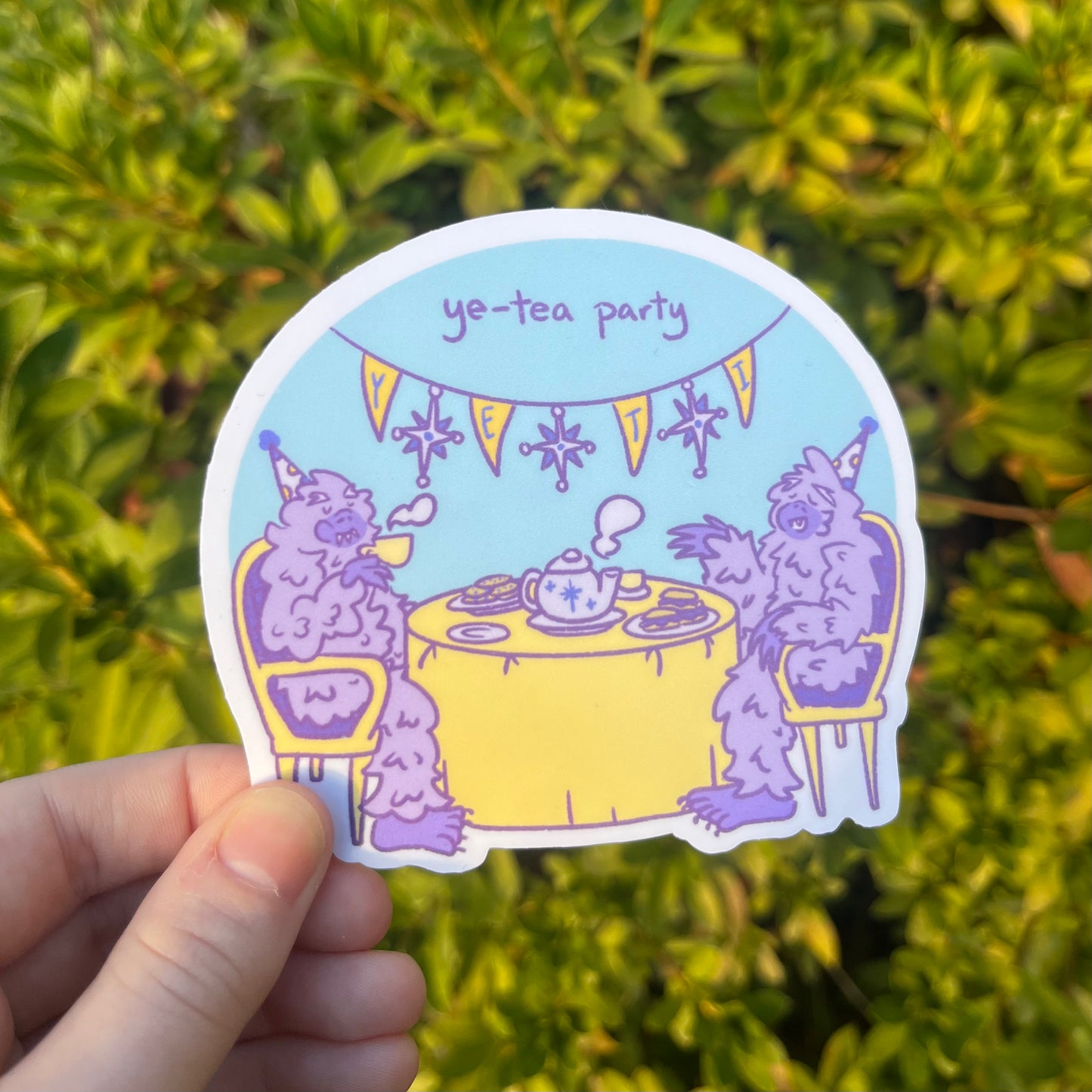 "Ye-Tea" Party Sticker